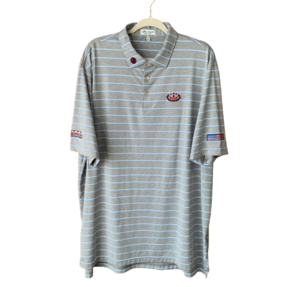 Scotty Cameron Peter Millar XX-Large Summer Comfort USA 7 Point Crown Gray Polo